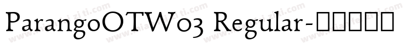 ParangoOTW03 Regular字体转换
